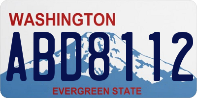 WA license plate ABD8112