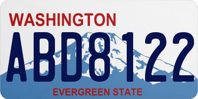 WA license plate ABD8122