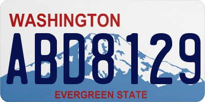 WA license plate ABD8129