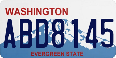 WA license plate ABD8145