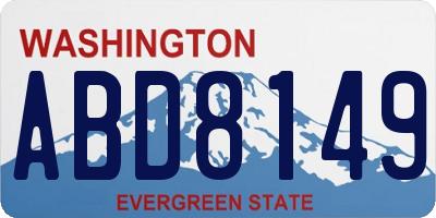WA license plate ABD8149