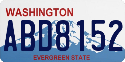 WA license plate ABD8152