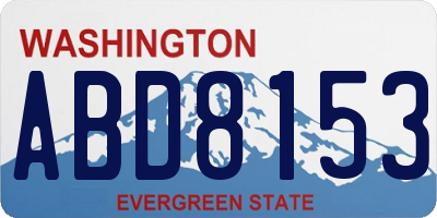 WA license plate ABD8153