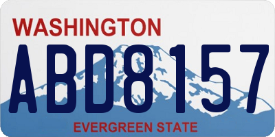 WA license plate ABD8157
