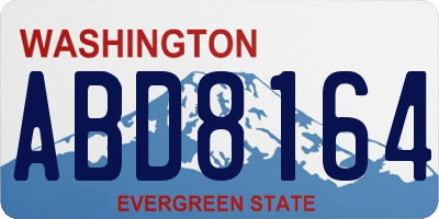 WA license plate ABD8164