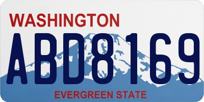 WA license plate ABD8169