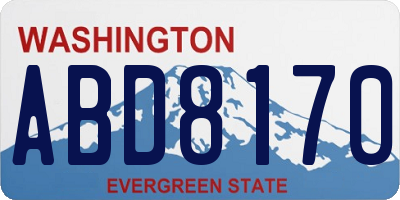 WA license plate ABD8170