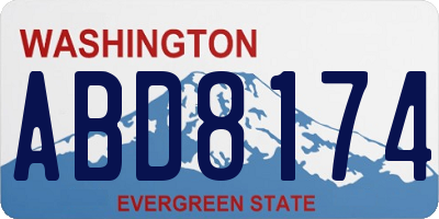 WA license plate ABD8174