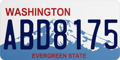 WA license plate ABD8175