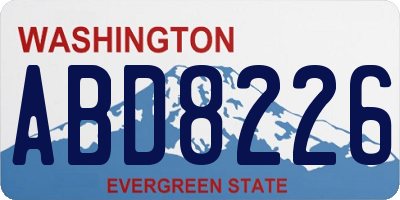 WA license plate ABD8226