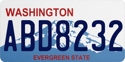 WA license plate ABD8232