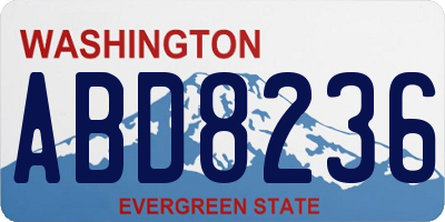WA license plate ABD8236