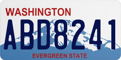 WA license plate ABD8241