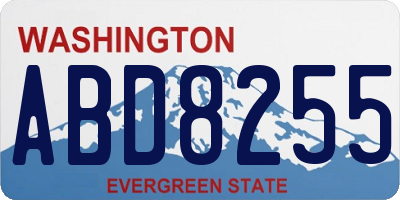 WA license plate ABD8255