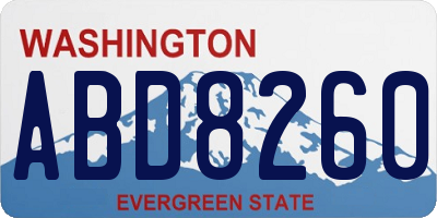 WA license plate ABD8260