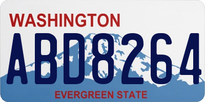 WA license plate ABD8264