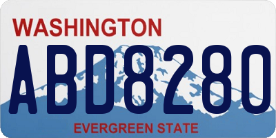 WA license plate ABD8280