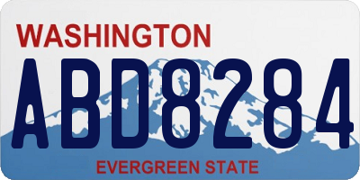 WA license plate ABD8284