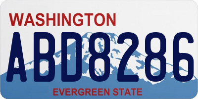 WA license plate ABD8286
