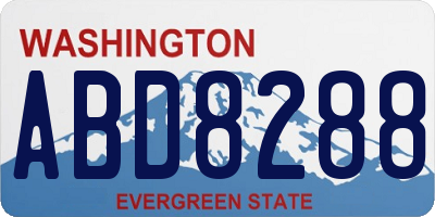 WA license plate ABD8288