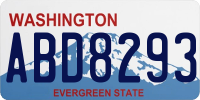 WA license plate ABD8293