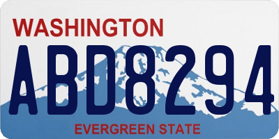 WA license plate ABD8294