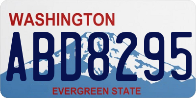 WA license plate ABD8295