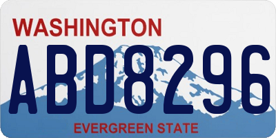WA license plate ABD8296