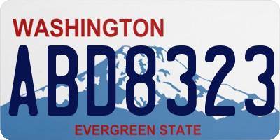 WA license plate ABD8323