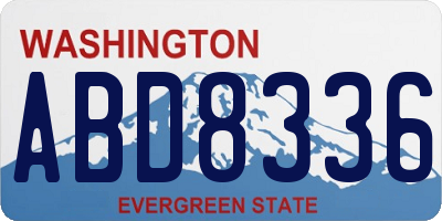 WA license plate ABD8336