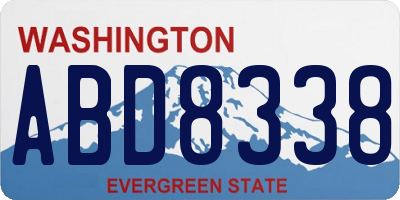 WA license plate ABD8338