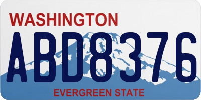 WA license plate ABD8376