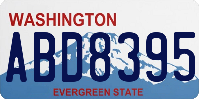 WA license plate ABD8395