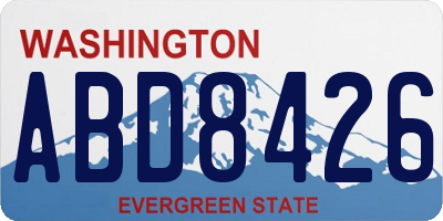 WA license plate ABD8426