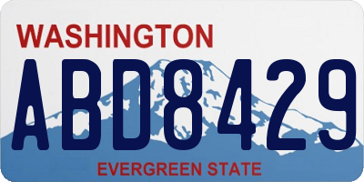 WA license plate ABD8429