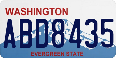 WA license plate ABD8435
