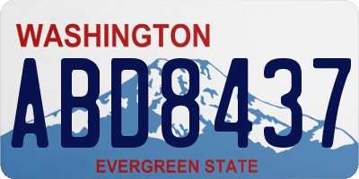 WA license plate ABD8437