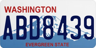 WA license plate ABD8439