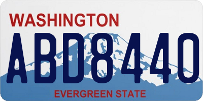 WA license plate ABD8440