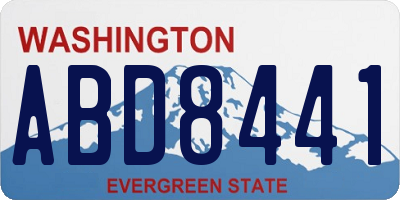 WA license plate ABD8441