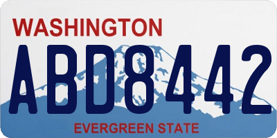 WA license plate ABD8442