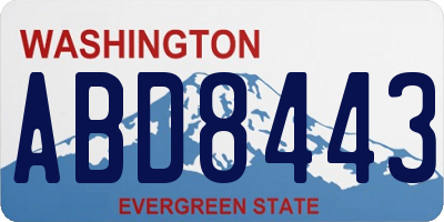 WA license plate ABD8443