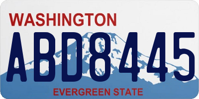 WA license plate ABD8445
