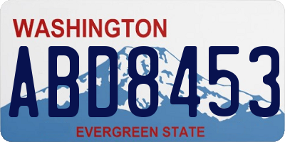 WA license plate ABD8453