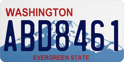 WA license plate ABD8461