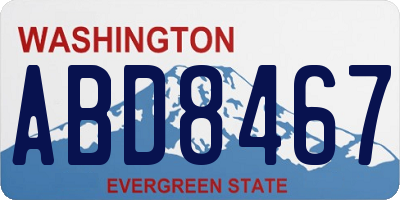 WA license plate ABD8467