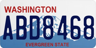 WA license plate ABD8468