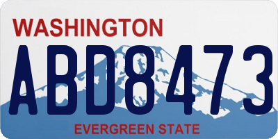 WA license plate ABD8473