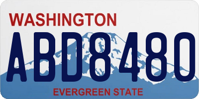 WA license plate ABD8480