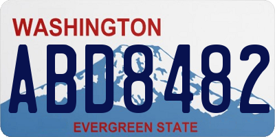 WA license plate ABD8482